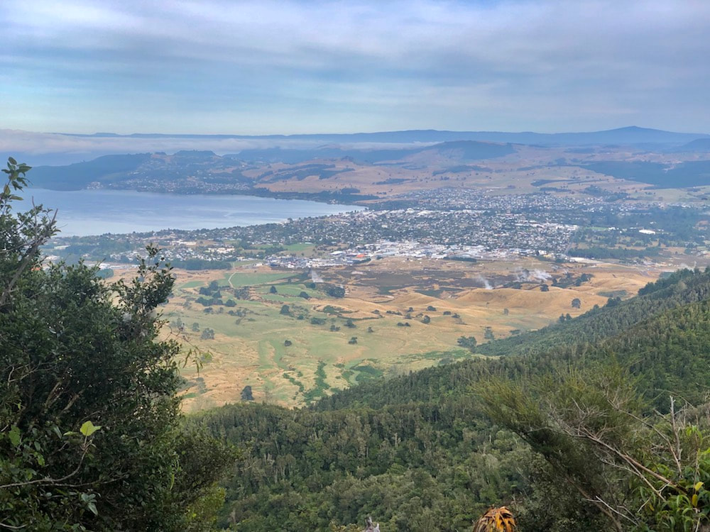 Taupo, North Island: View over the city of Taupo
