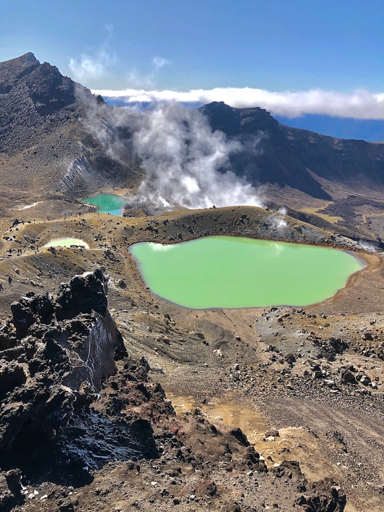 Tongariro National Park, North Island: Don’t wander off the trail without knowledge people have died, gotten burned to 3rd degree, got rescued by helicopter. Most people doing the trail are simply unprepared. I have seen half a dozen people turning around just the day I went.