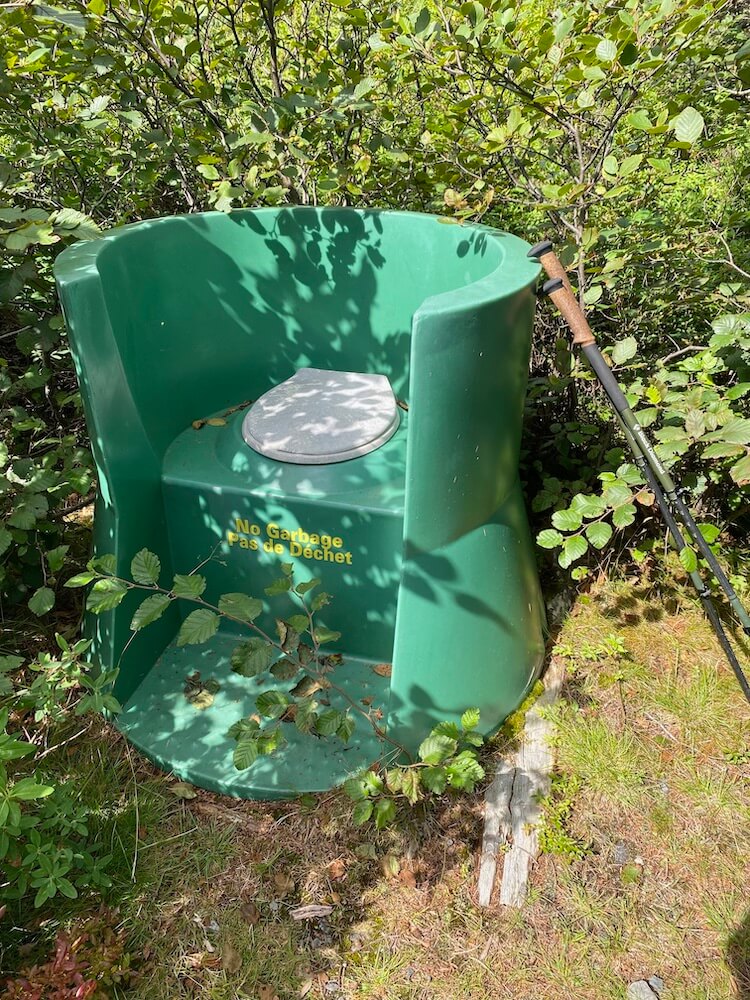 I came across a campground and went for the outhouse. After walking a bit, I was wondering why the toilet was so far? It all made sense when I saw it…