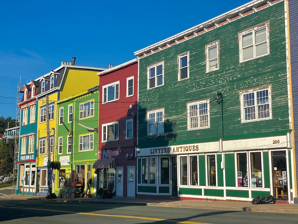 St. John’s: An example of the colourful buildings in the city.