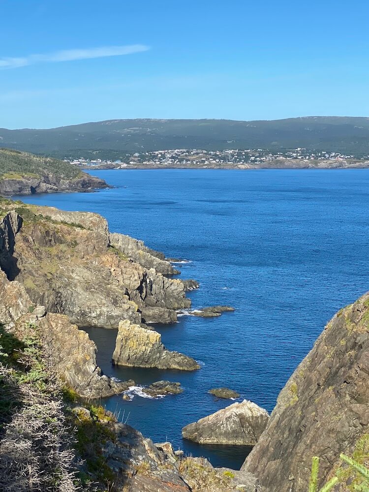 The village of Pouch Cove in the far back
