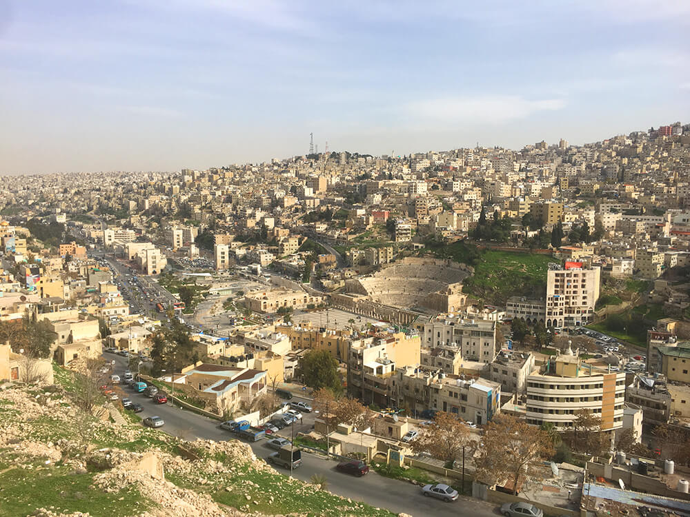 Amman Downtown (we can see the as well a coliseum that sits right in the heart of the city)