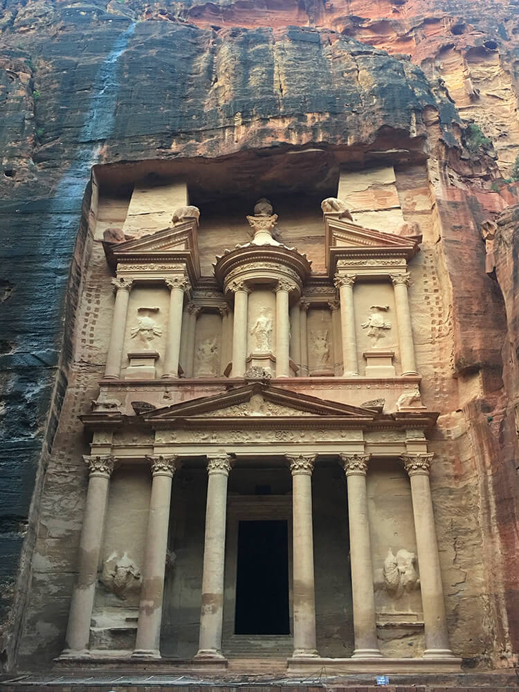 The well known Treasury in Petra.